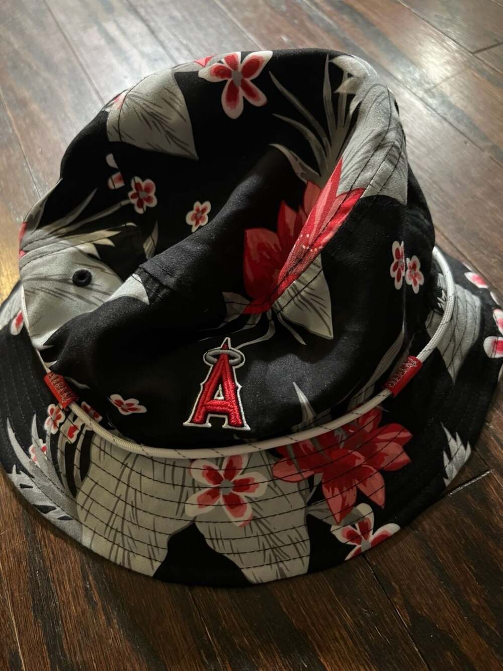 Los Angeles Angels '47 Brand Black Dark Tropic Bucket Hat